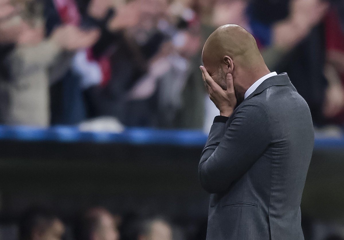 ChampionsLeague's tweet photo. Even with the score at 5-0, Josep Guardiola is extremely animated, demanding more from his @FCBayernEN side. #UCL http://t.co/Gsby9CKhUY
