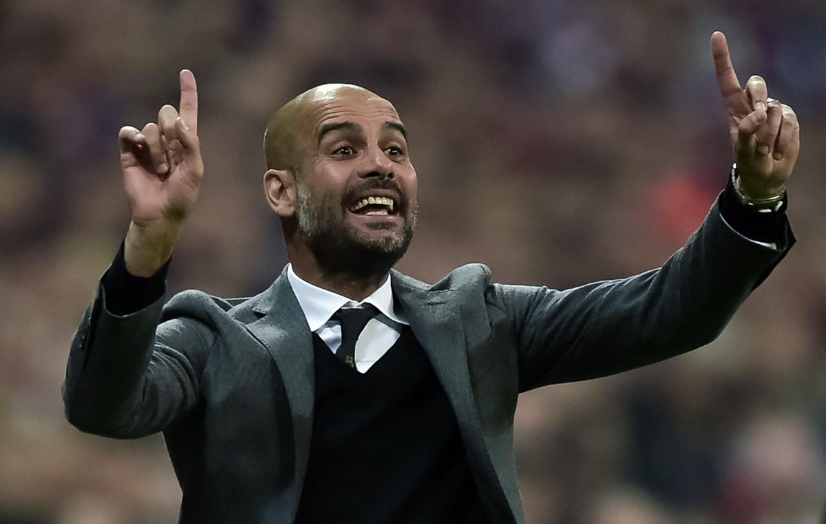 ChampionsLeague's tweet photo. Even with the score at 5-0, Josep Guardiola is extremely animated, demanding more from his @FCBayernEN side. #UCL http://t.co/Gsby9CKhUY