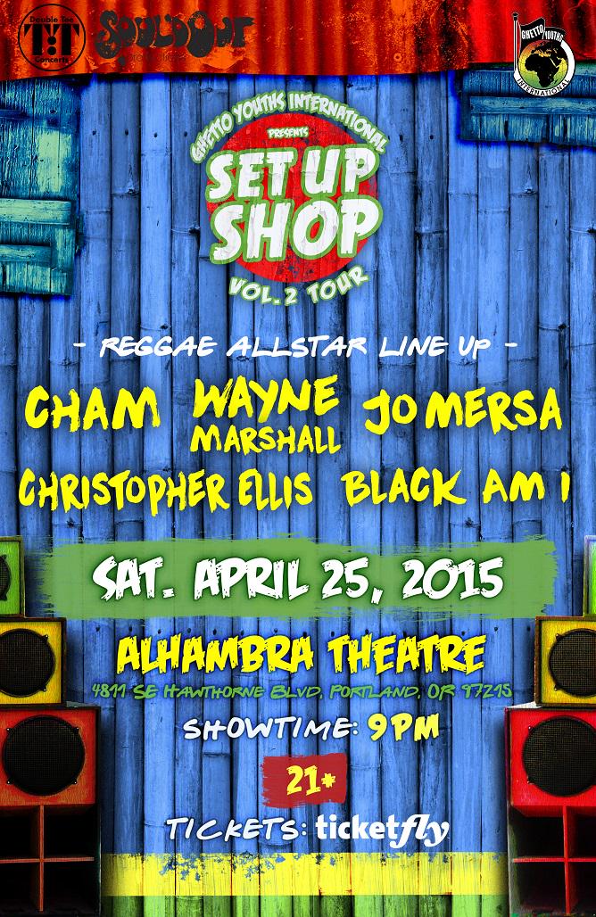 doubletconcerts's tweet photo. The @GYIINTL is bringing a reggae all star tour to @AlhambraTheater THIS SAT feat. @TheCham! #SetUpShopVol2Tour http://t.co/a30ikJwGRG