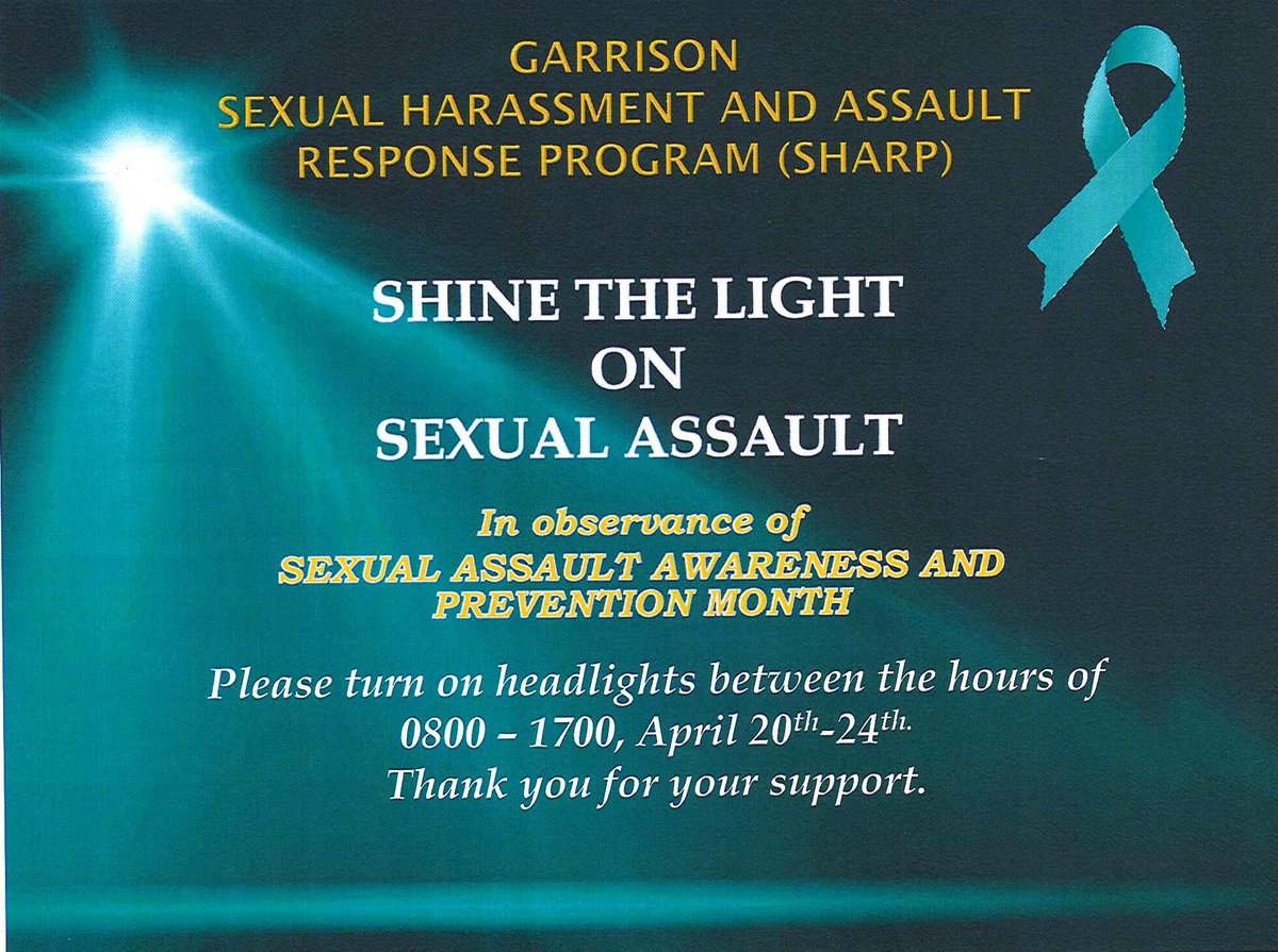 FPGarrisonSHARP's tweet photo. Shine the against sexual assault! #TeamSHARP #ArmySHARP  #SAAM2015 http://t.co/wpCYCDbwMn