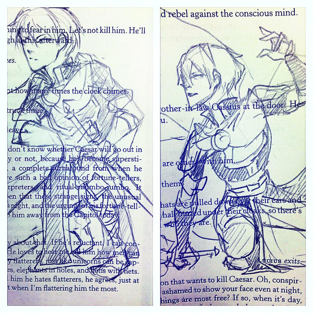 Doodling in books 