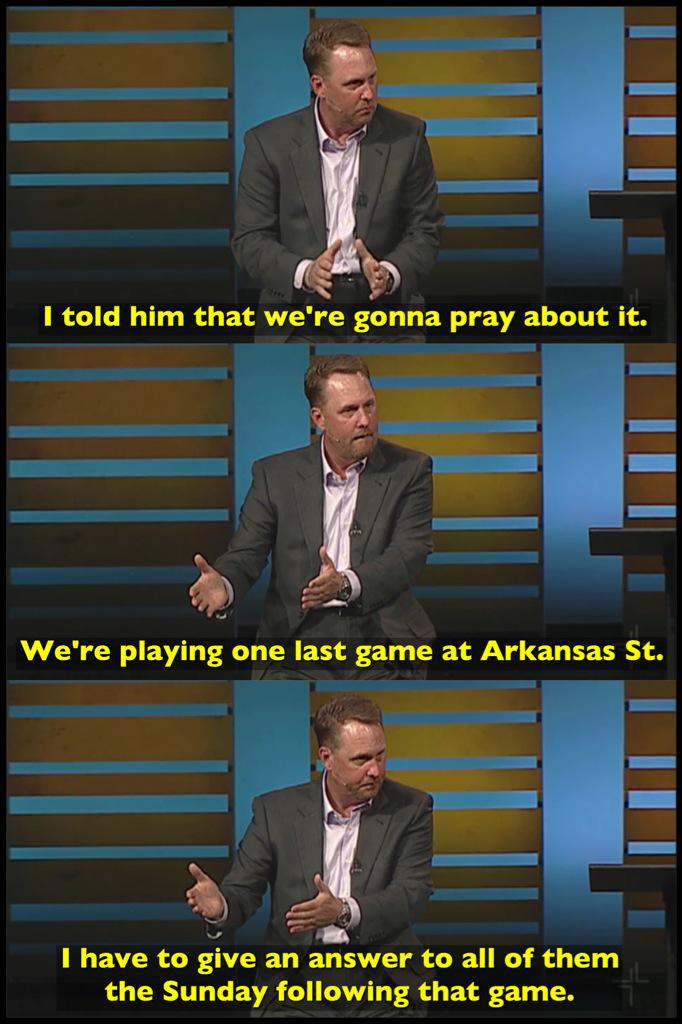 OleMissNoProb's tweet photo. Chilling story on how @CoachHughFreeze decided to come to #OleMiss. http://t.co/XdXjRIBlo5