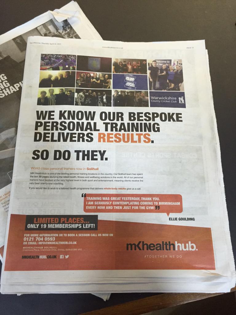 MKHealthHub's tweet photo. Have you picked up your copy of #solihullobserver? #fullpagespread #mkhealthhub http://t.co/JTVSmQ0RL8