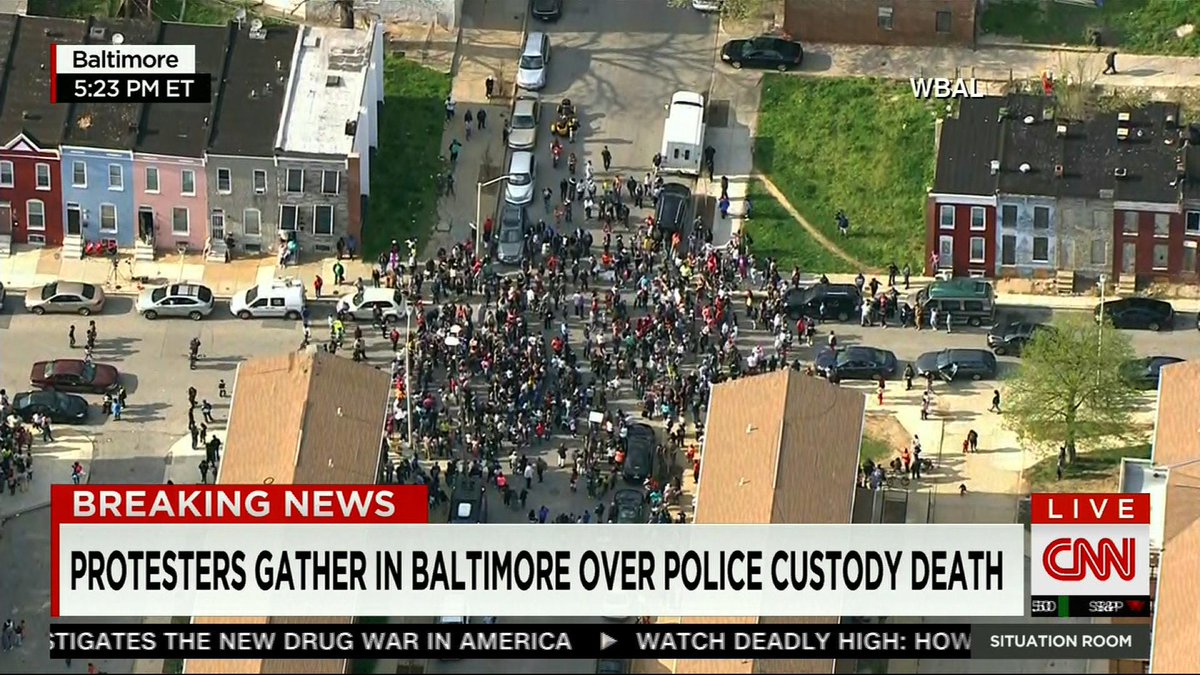 HAPPENING NOW: Protesters gathering in Baltimore over #FreddieGray death in police custody: CNN.it/go