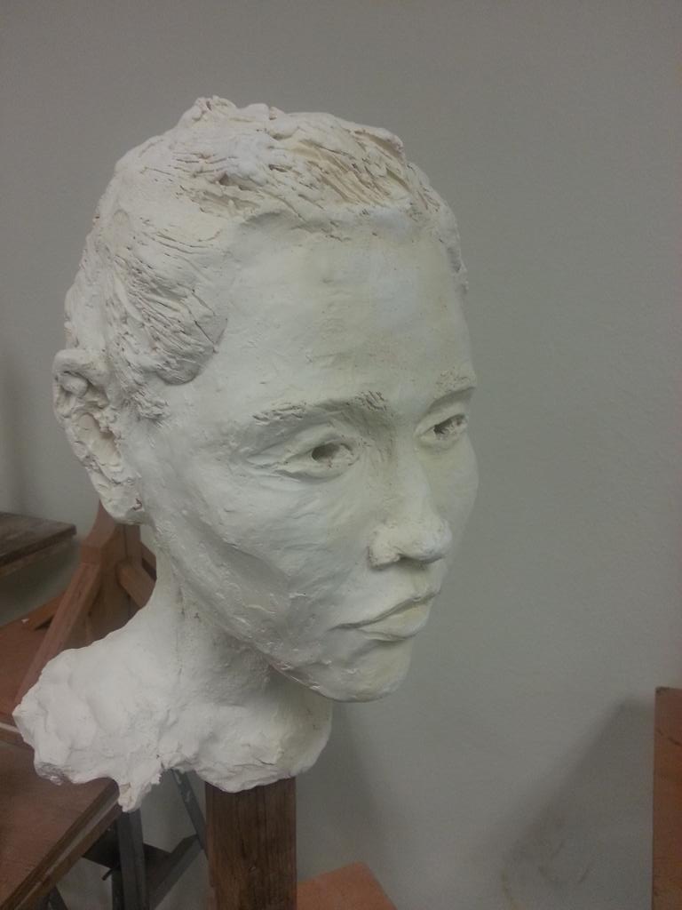 pineconepookie's tweet image. #firedclay #ceramic #headmodel #art #artwork #sculpture #artschool