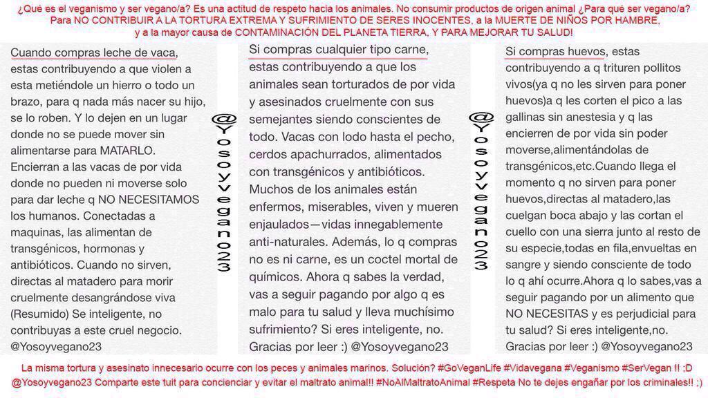 YoSoyVegano23's tweet photo. #TuitContraElMaltratoAnimal
Solucion: #Veganismo 
+ #follobackasegurado 

DA RT y sigue a quien dioRT
#GoVeganLife 💪😁 http://t.co/h2EU8aXQG6