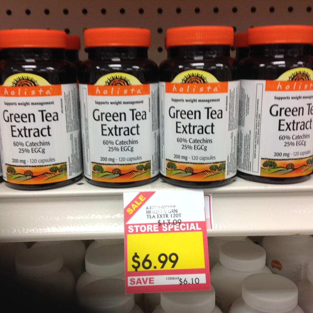 mcookhyslop's tweet photo. Wow!  Great deal on Green Tea Extract by @HolistaHealth   The benefits are big!  Roulstons Pharmacies, Simcoe. http://t.co/IqqHtryF2L