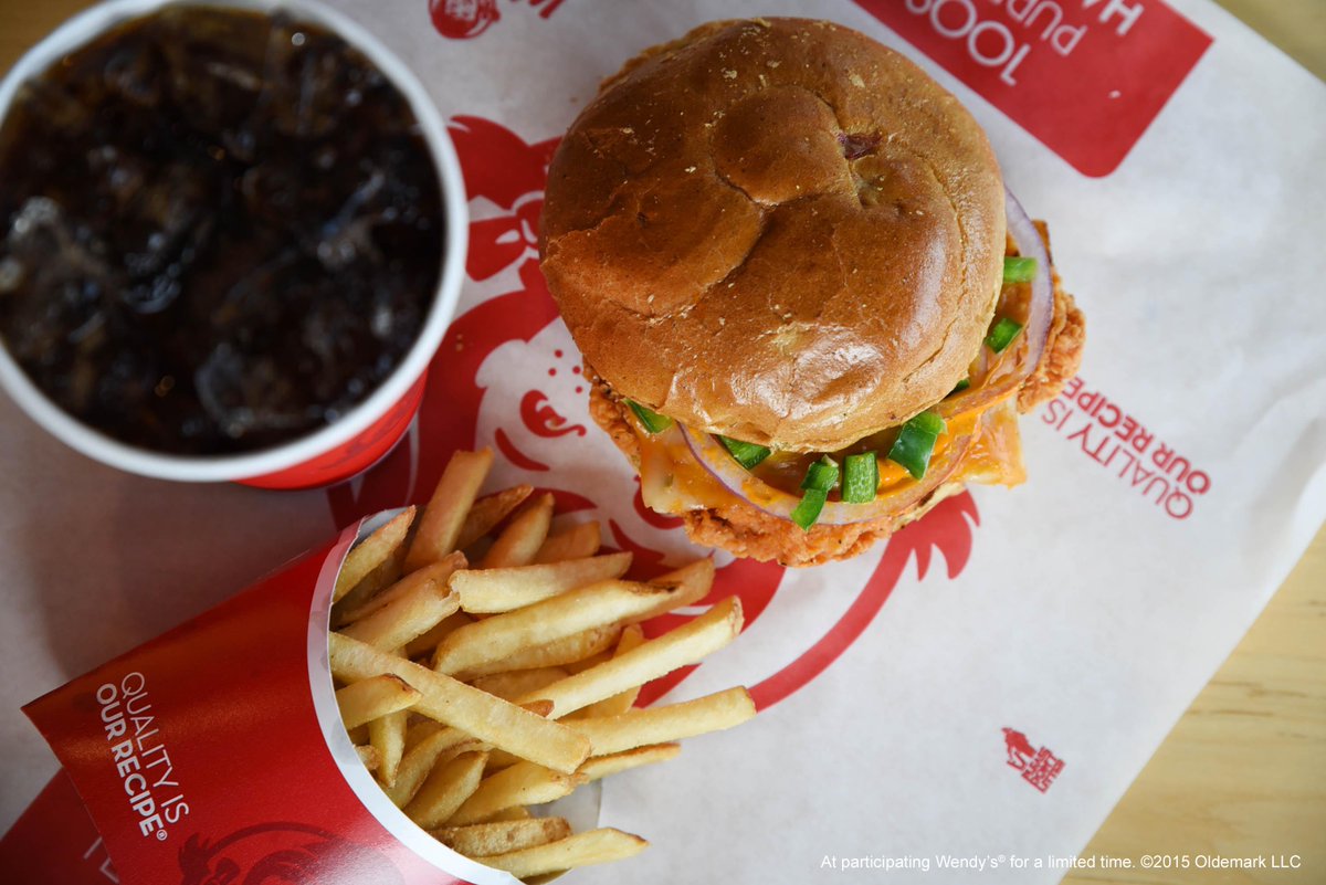 Wendys's tweet photo. Let us know; is the new Jalapeno Fresco Chicken Sandwich hot or not? http://t.co/chbptrNFXg