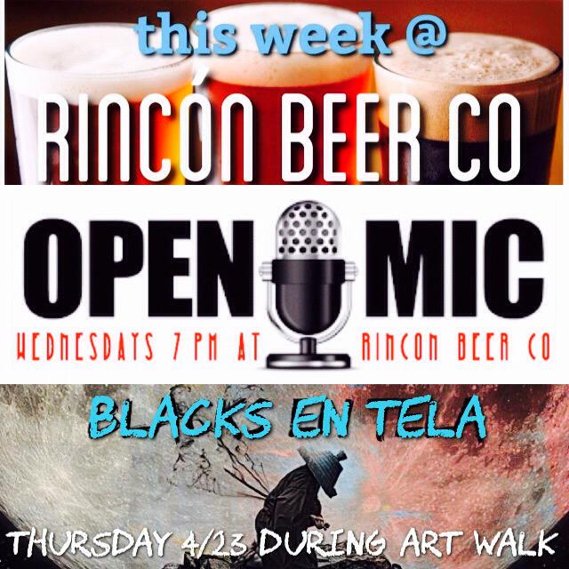 RinconBeerCo's tweet photo. This week @RinconBeerCo : open mic, live music, &amp; local beer! See you there! #PuertoRico #craftbeer #CraftBeerPR http://t.co/X699xeMBPB