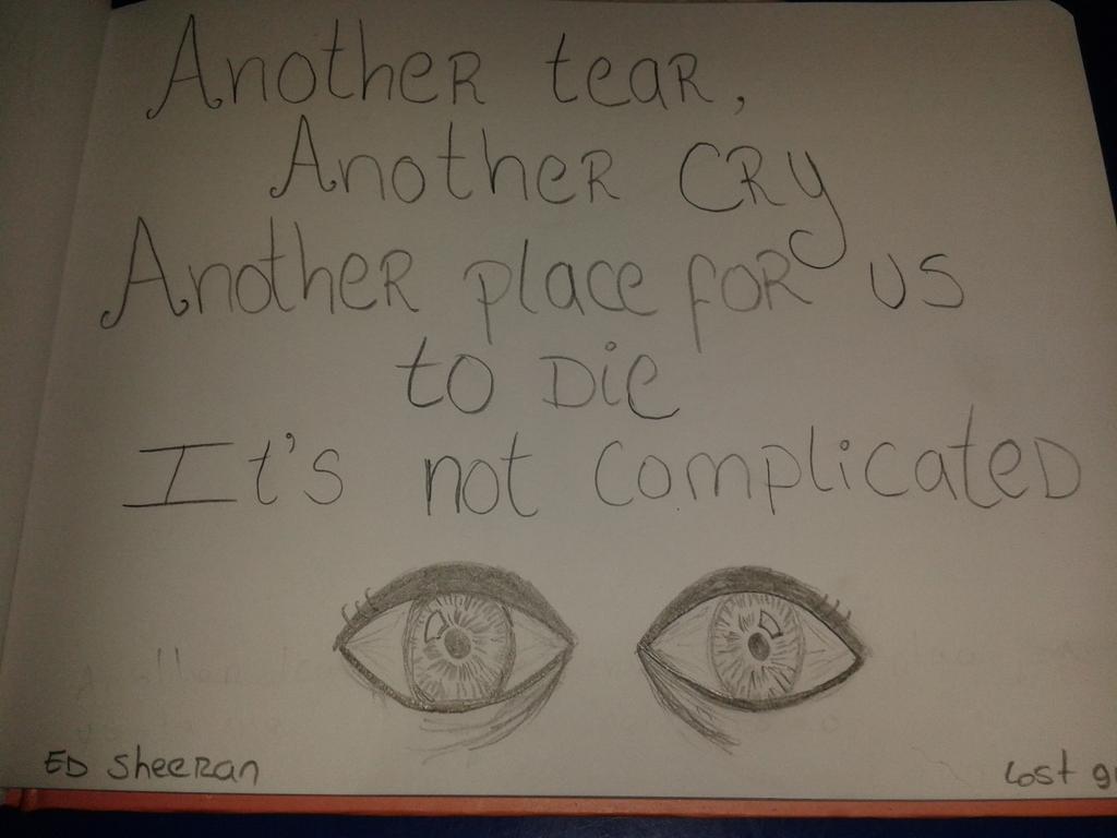 spookyyhobi's tweet photo. @FefaAhumada @FernandaDhb #VipConEdSheeran "Another tear another cry another place for us to die It's not complicated http://t.co/1loYC7uRnP