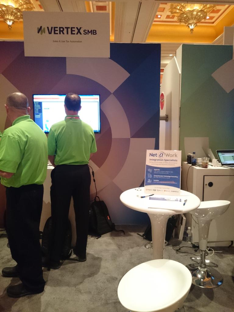 sashas777: @NetatWork_corp Net@Work & Vertex booth at the #ImagineCommerce #imagine #Magento http://t.co/eyuyHHURj2