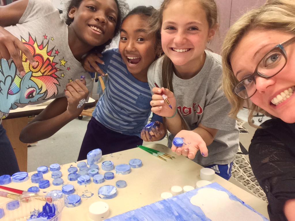 APSDrewOgg's tweet photo. Earth day bottle cap selfie!  @APSDrewArt @APSDrew #notgonnabedonebytmrw! http://t.co/N5TAWcVktw