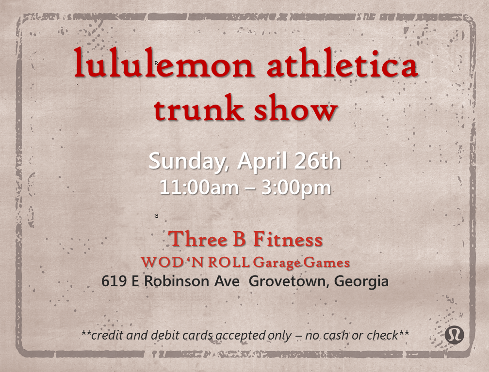 CrossFitGoodVib's tweet photo. All are invited!!! #lululemon #Augusta #CSRA #crossfit http://t.co/q60LMTZvn8