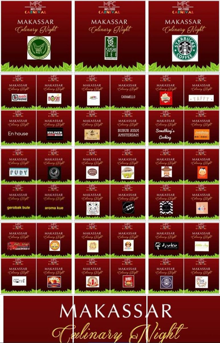 Makassar Culinary Night akan menghadirkan puluhan tenant makanan! bawa lambung mami ki' - @mks_sombere #MakassarKeren