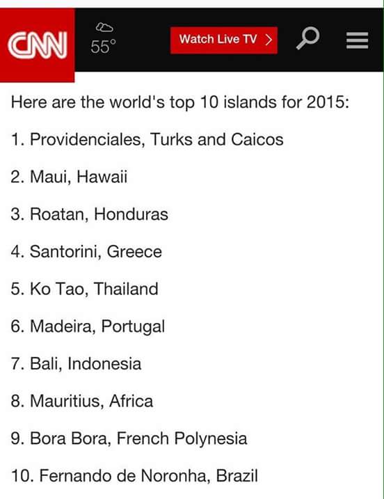 Roatán es la tercera Isla del mundo para vacacionar según CNN <a href="/JuanOrlandoH/">Juan Orlando H.</a> <a href="/HildaHernandezA/">Hilda Hernández</a> <a href="/marcaHONDURAS/">Marca País Honduras</a> #Belleza