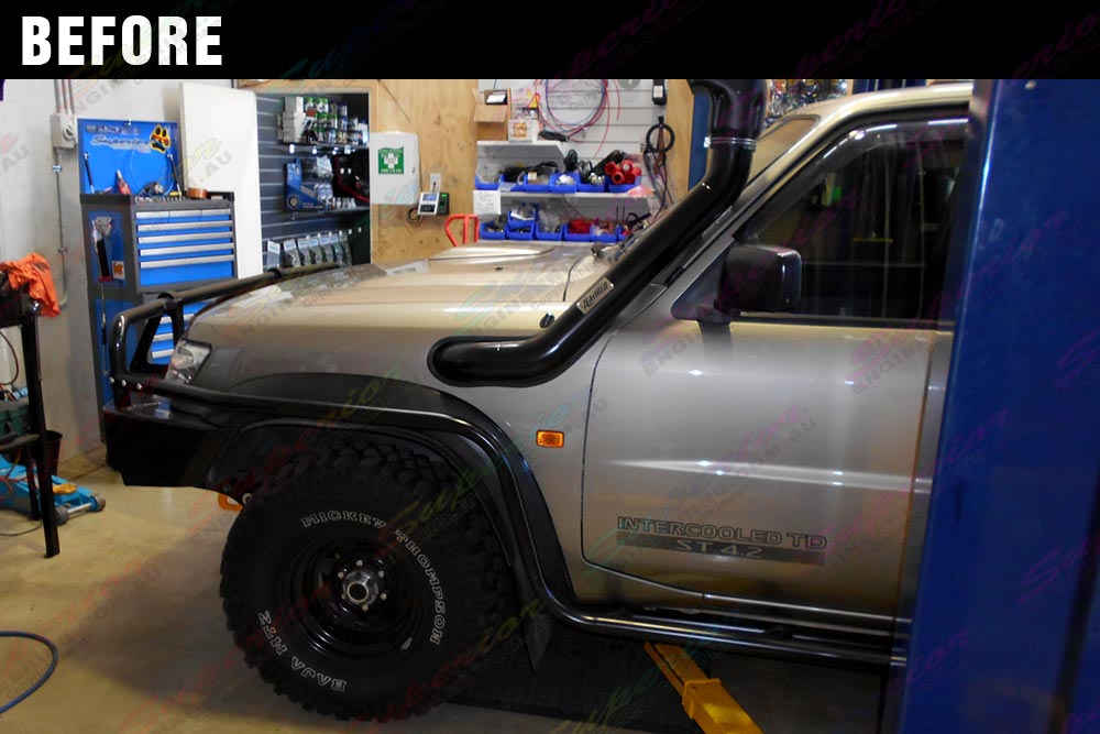 superior4x4's tweet photo. Nissan #GUPatrol Ute fitted with Custom Built 2" Superior Engineering #LiftKit #onthehoist #4x4 #workute #worktruck http://t.co/e8YkP8cvzg