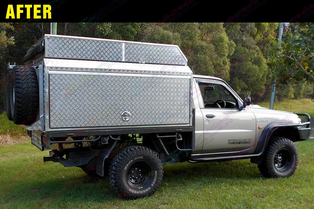 superior4x4's tweet photo. Nissan #GUPatrol Ute fitted with Custom Built 2" Superior Engineering #LiftKit #onthehoist #4x4 #workute #worktruck http://t.co/e8YkP8cvzg