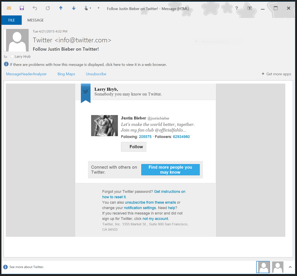 majornelson's tweet photo. Thanks for the suggestion @twitter. But Not today. Not tomorrow. Not ever http://t.co/AlKnkUXiO6