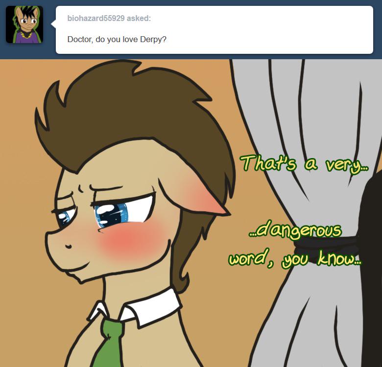 DerpyTimeHooves's tweet image. Huh? I don't understand. Somepony explain what he means by "dangerous word*