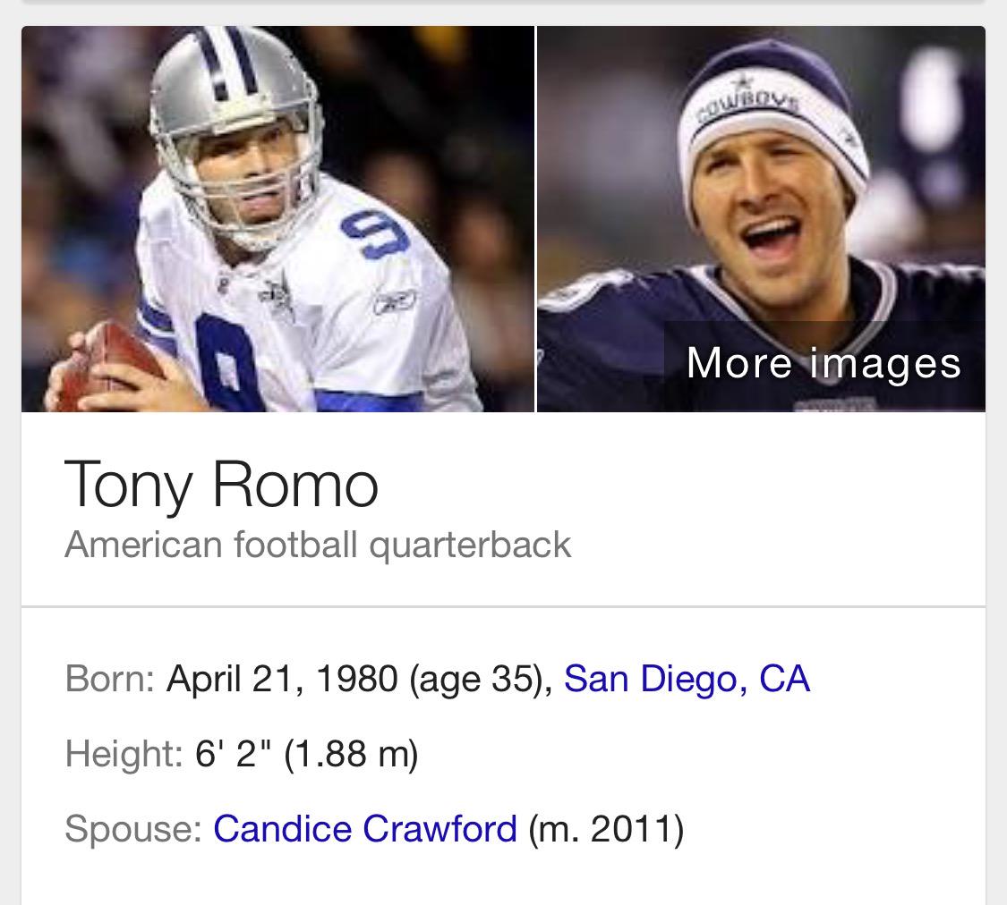 Happy Birthday to my Birthday buddy \"Tony Romo\"...wish you a championship this year !   
