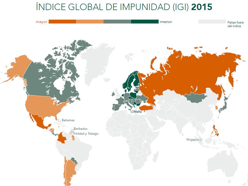 Milenio's tweet image. México se encuentra entre los países con más impunidad del mundo mile.io/1Qc79rc