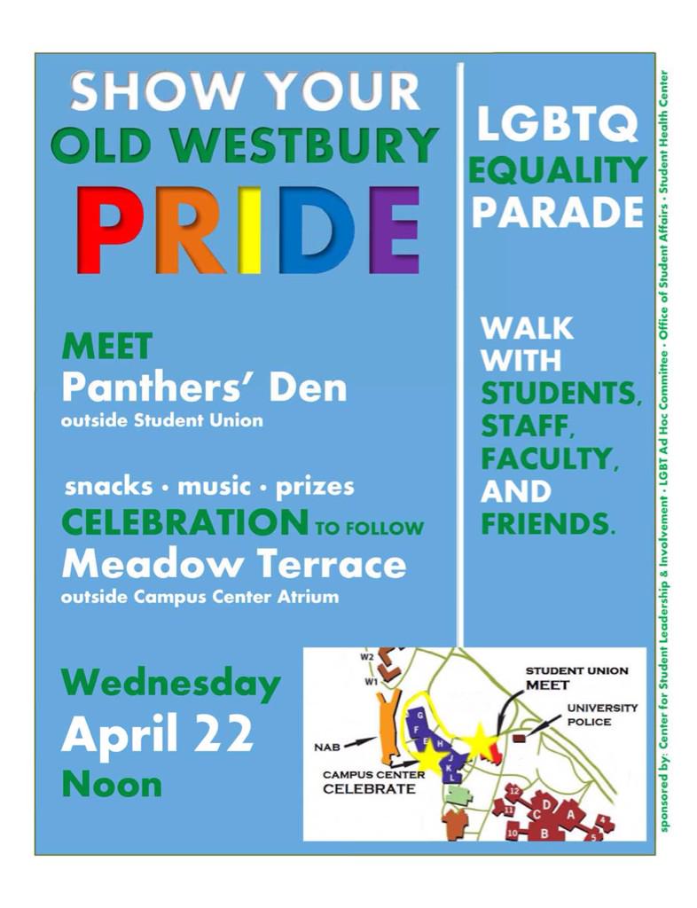 Teach4JusticeNS's tweet image. @SUNYOldWestbury @OWpride Join us 4/22 at noon for the LGBTQ Equality Parade or cheer along the parade path #OWPRIDE