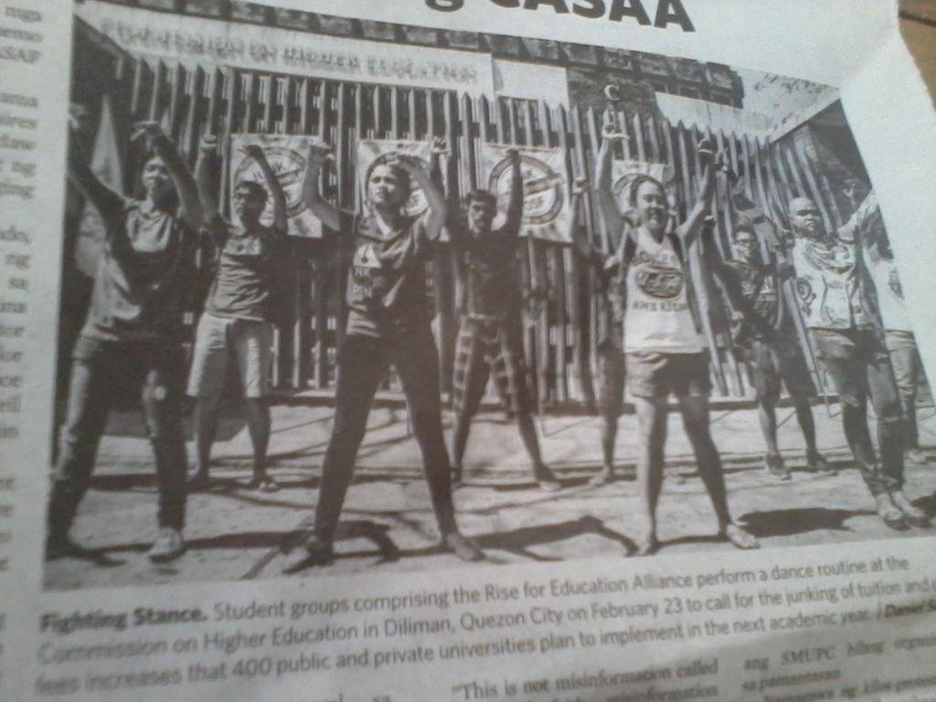 Dahil may iba't ibang porma rin ng pagkilos. Sa pangunguna ng <a href="/RiseforEduc/">Rise for Education</a> sayaw laban sa tuition increase!