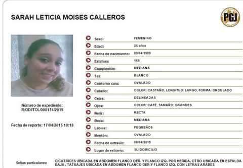 Ratn12's tweet photo. @adevaldes   Difunde por favor ayuda a localizar a Sarah Moises Calleros 26 años, desaparecida  #Toluca #Edomex http://t.co/LAFjJJsNTi