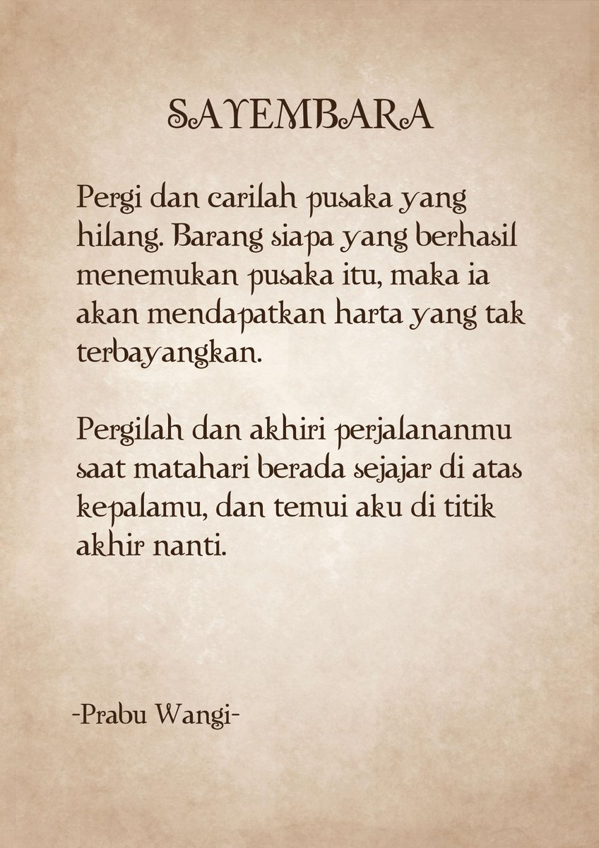 UlinSasab_bdg's tweet photo. Dear all SASABERS, Tiba-tiba Prabu Wangi membuka sebuah SAYEMBARA! #SASAB #UlinSasabBDG | @HelarFestBdg @BCCF_bdg http://t.co/ixd3DYeDan