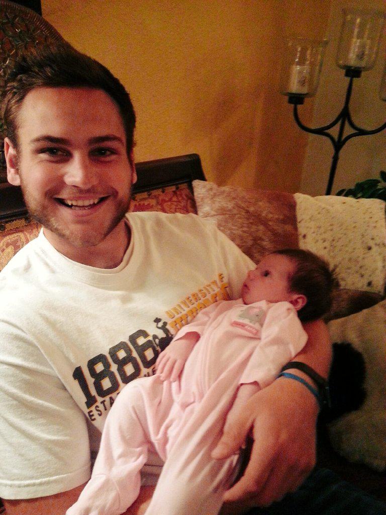 Hadley Sue with her fav uncle. #ResponsibleUncle
