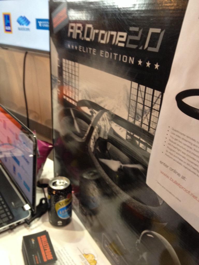 chromosundrift's tweet photo. #AWSSummit vendors divide neatly. Those who you can win a drone from and the uncool ones. @atlassiandev http://t.co/qrX1QCEksK