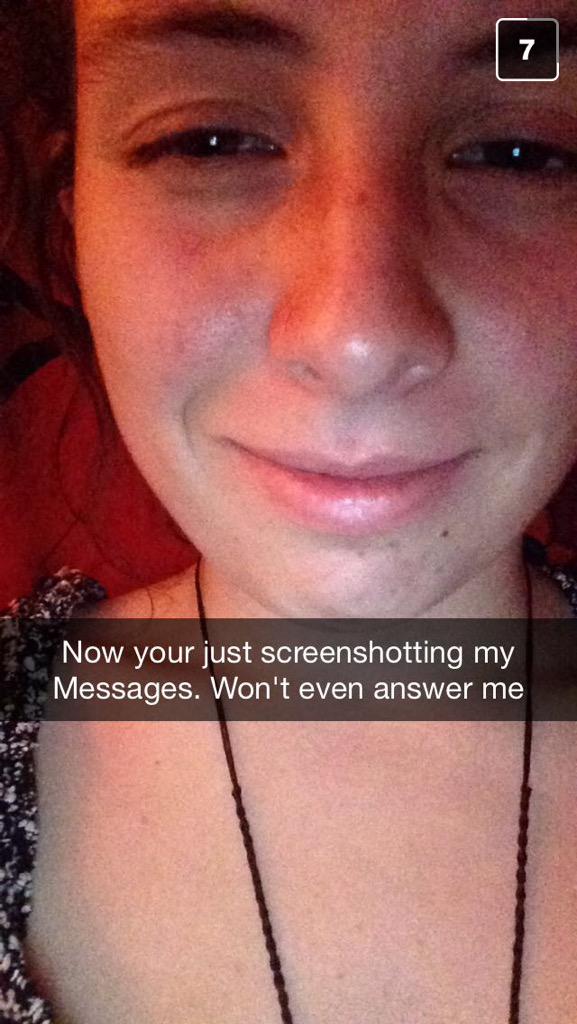 trestenkeys's tweet photo. She follows me and favorites all my tweets, so I block her and she finds my snapchat... #SaveMe #ThisGirlIsCrazy http://t.co/0M72qxbigr