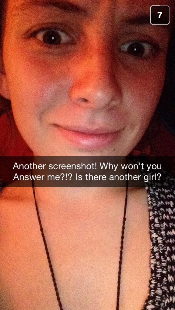trestenkeys's tweet photo. She follows me and favorites all my tweets, so I block her and she finds my snapchat... #SaveMe #ThisGirlIsCrazy http://t.co/0M72qxbigr