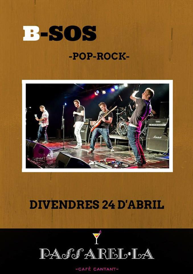 Dv 24 | 23.30h | Concert dels ebrencs <a href="/BsosRock/">B-SOS</a> a la sala #Passarella #LaRàpita #TerresdelEbre goo.gl/T3RcE3