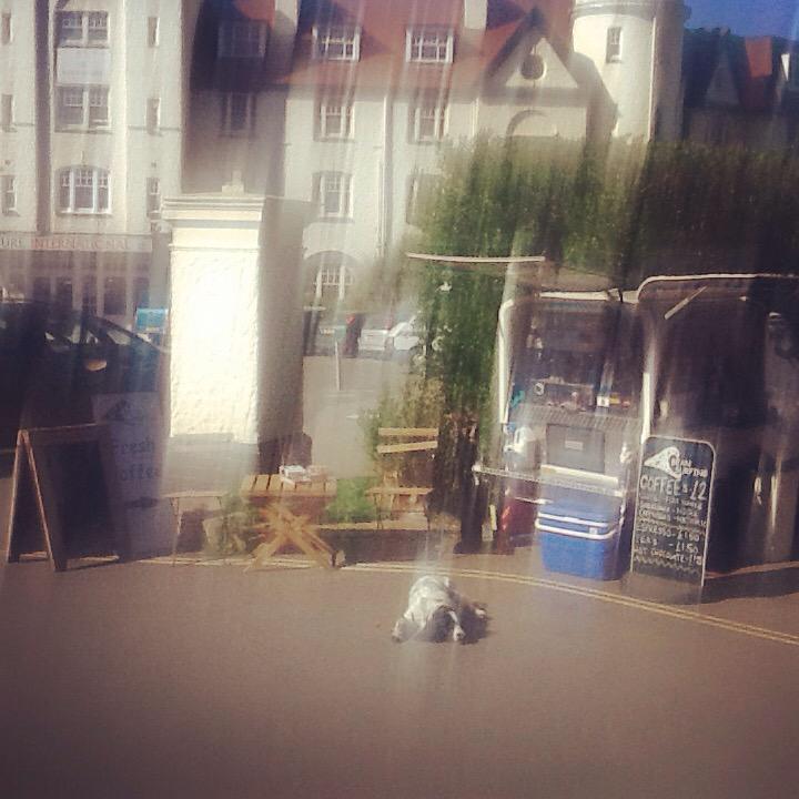 Good morning all. The Suns out and the coffee is on so swing by for your hit #bude #coffee #Cornwall