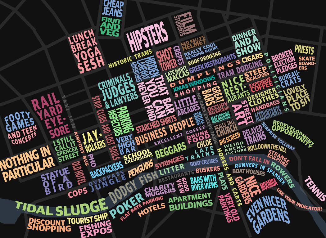 BrendoCasey's tweet photo. What #Melbourne would look like if Google Maps had 'Stereotype Mode' 
(via @MitchellToy) http://t.co/1MGnDzttzs
