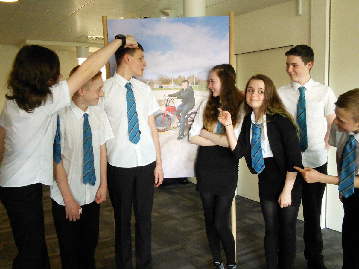 placeworkfolk's tweet photo. @LinwoodHigh students having fun at @placeworkfolk exhibition! #placemaking #heritage http://t.co/scyTpiOHD1