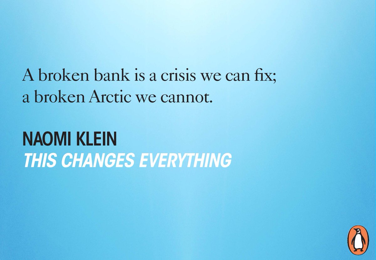 PenguinUKBooks's tweet photo. .@NaomiAKlein's THIS CHANGES EVERYTHING offers some apt reading today:  http://t.co/Ir16UadKhX #EarthDay2015 http://t.co/OUSo5HFoI0