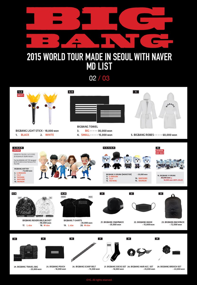 BIGBANG 2015 WORLD TOUR 'MADE' in Seoul with NAVER MD BOOTH NOTICE