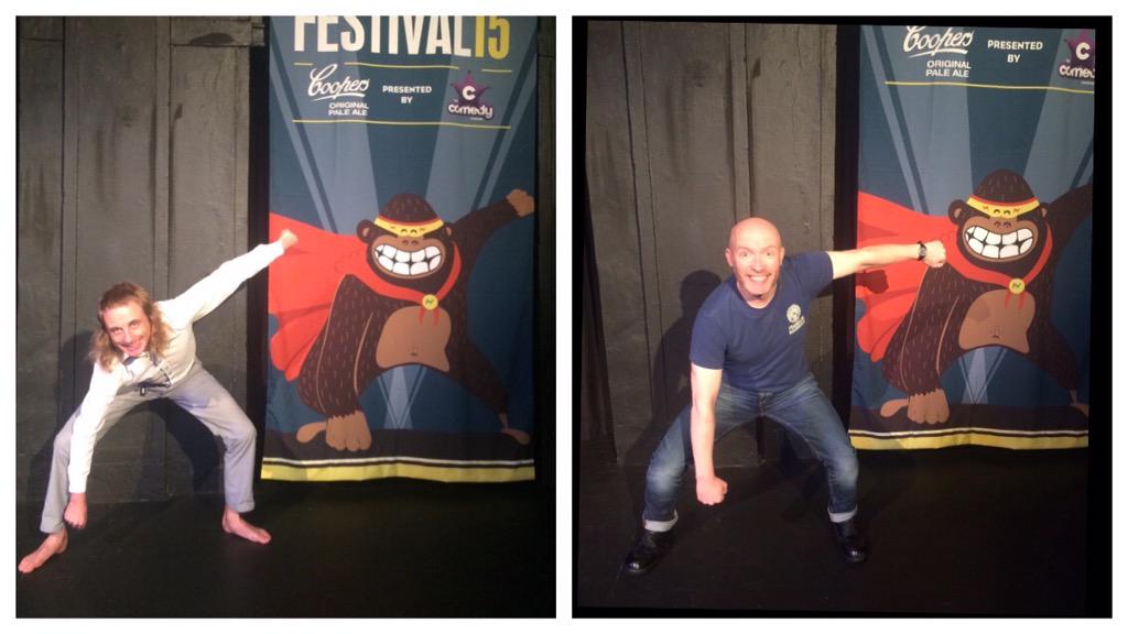JASH80's tweet image. “ @katyharrismo @paulfoot   @Syd_Comedy_Fest monkey moves backstage at Bondi Pavilion before tonight’s show! X http://t.co/4YCOCoay0m”