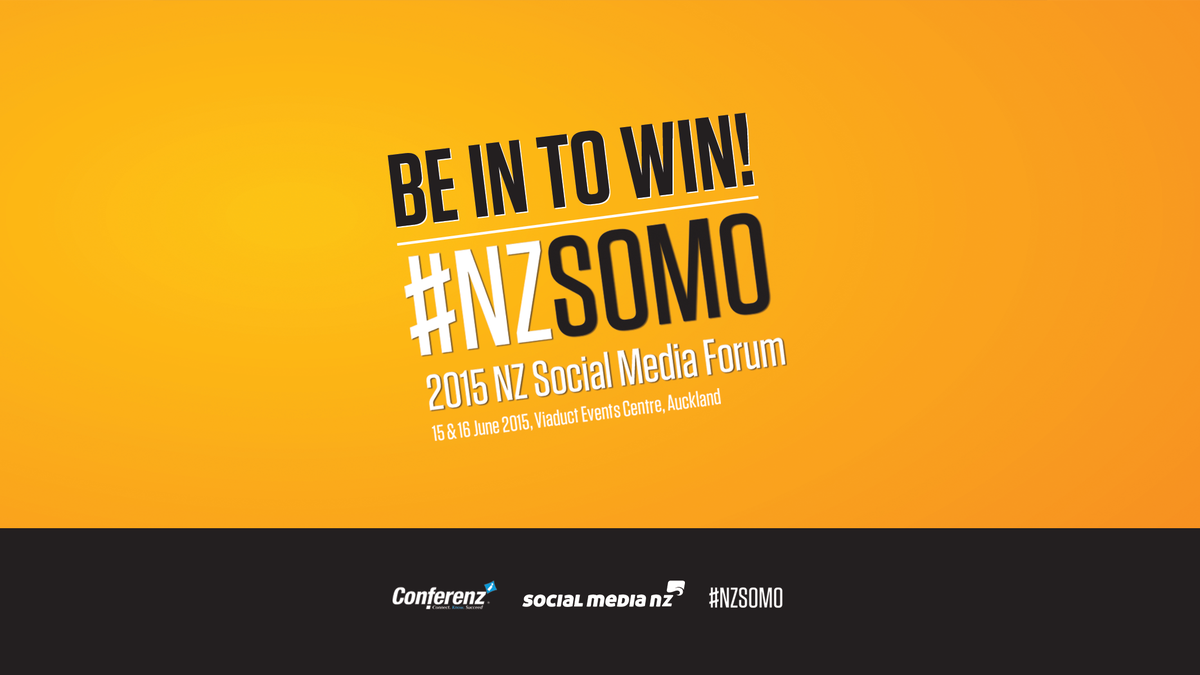 SocialMedia_NZ's tweet photo. We’re teaming up with @Conferenz once again to give you the chance to win tickets to #NZSOMO - http://t.co/UmOkGgaqUJ http://t.co/foxE6xr7s9