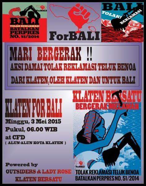 ✌"<a href="/kabarklaten/">Kabar Klaten</a>: <a href="/gendovara/">Wayan GENDO Suardana</a>: #Klaten bersolidaritas. Selamatkan Teluk Benoa Bali • Minggu (3/5) • 06:00 • @ Arena CFD "