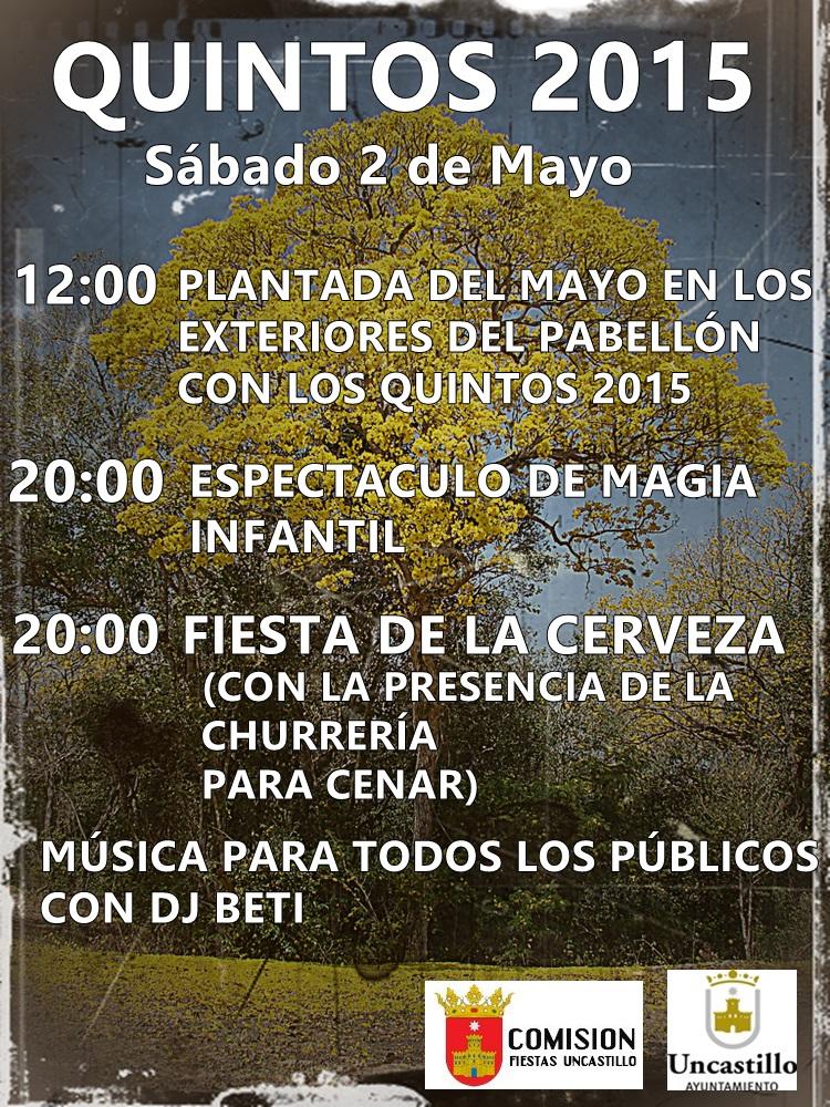 Quintos 2015!! Y este año  con 🍻 FIESTA DE LA CERVEZA🍻 Y ESPECTÁCULO DE MAGIA 🎩🎲