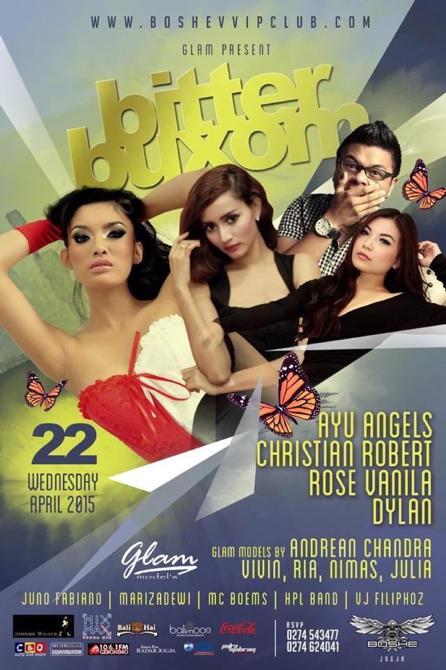 djschool_nb's tweet photo. @2NITE #BitterBuxom w/ @ayu_angels @CRobertDiJ ROSEVANILA @junofabiano @marizadewi @BoemBoemmc  @boshejogja http://t.co/YBux5wN58W