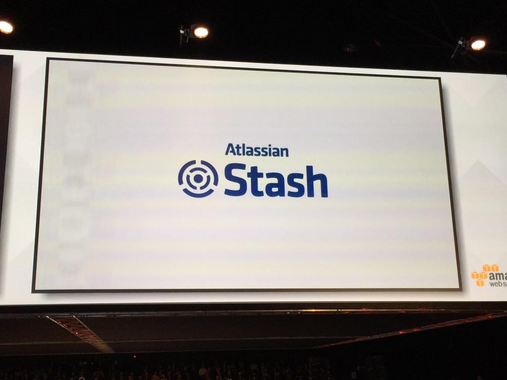 AWSonAir's tweet photo. .@Atlassian announced today a new version of Stash that supports AWS natively. #AWSSummit http://t.co/oufFVZ2agf