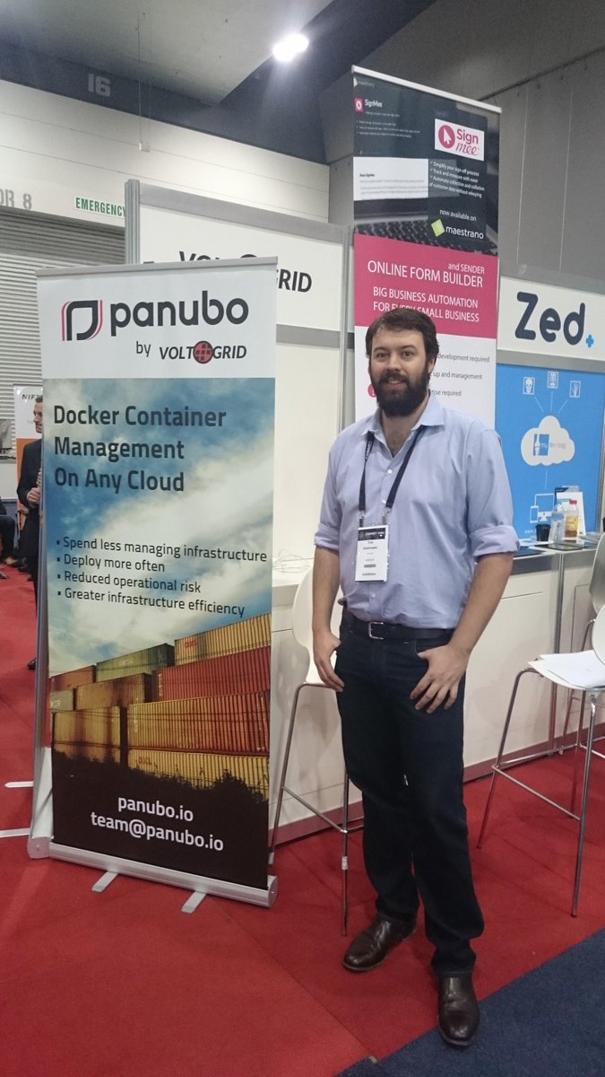 Here's our fearless co-founder <a href="/tim_robinson01/">Tim Robinson</a> at our <a href="/Connect_AU/">CONNECT</a> stand!