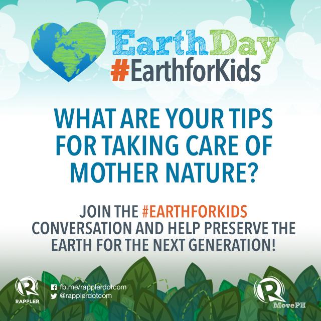 MovePH's tweet photo. Join the conversation! Share with us your tips by using #EarthForKids! http://t.co/X66tsP7VyR