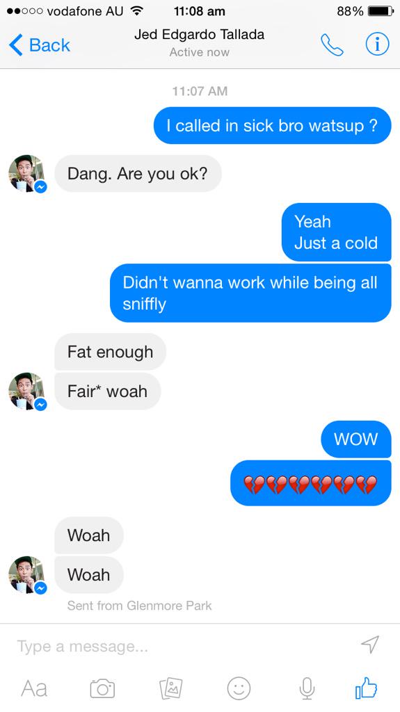 DwanyeWest_'s tweet photo. HAHAHAH! An awkward typo in what made for a good laugh earlier this morning π
Ft. Jed Senpai
#fatenough http://t.co/4WJtzoPui4