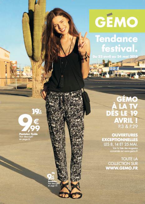 Aujourd'hui, c'est la sortie du nouveau catalogue <a href="/Gemo_Officiel/">Gémo</a>  Pour un look festival à prix canon !! #flash #buy