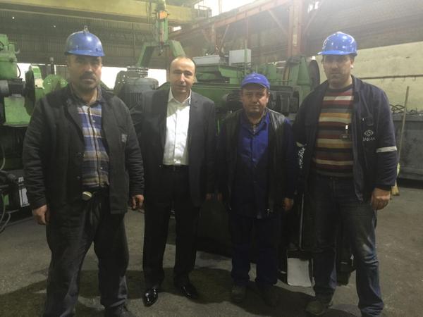 Şube Başkanı'mız Halil Erdal Ümran Boru işyerimizi çalışan arkadaşlarımızı tezgahları başında ziyaret etti.